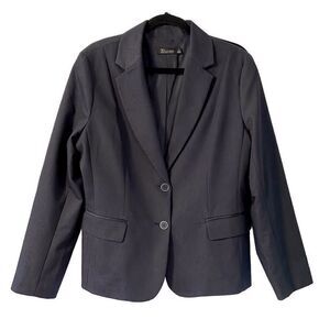 New York & Company 7th Avenue Suiting navy lined easy care blazer 18